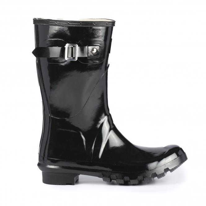 lunar Sweden Black Mid-Calf Wellington