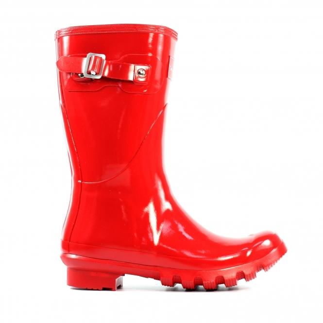 lunar Sweden Red Mid-Calf Wellington