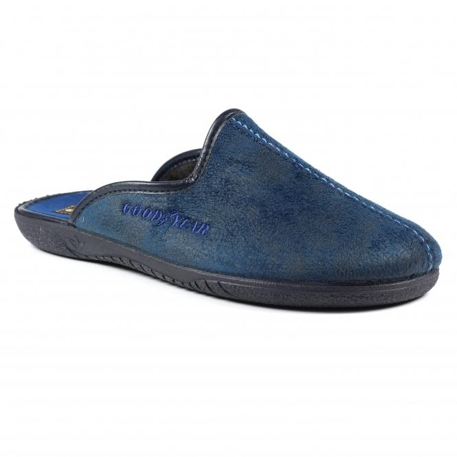 Lunar Tees Navy Mule Slipper