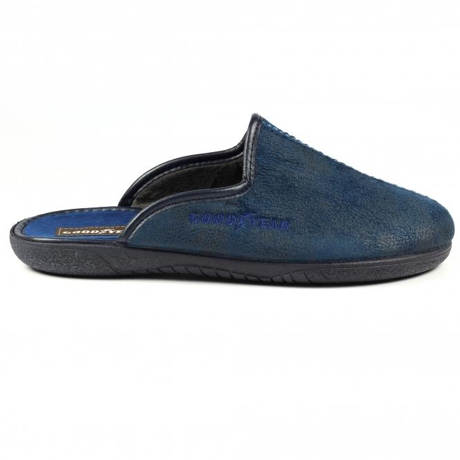lunar Tees Navy Mule Slipper