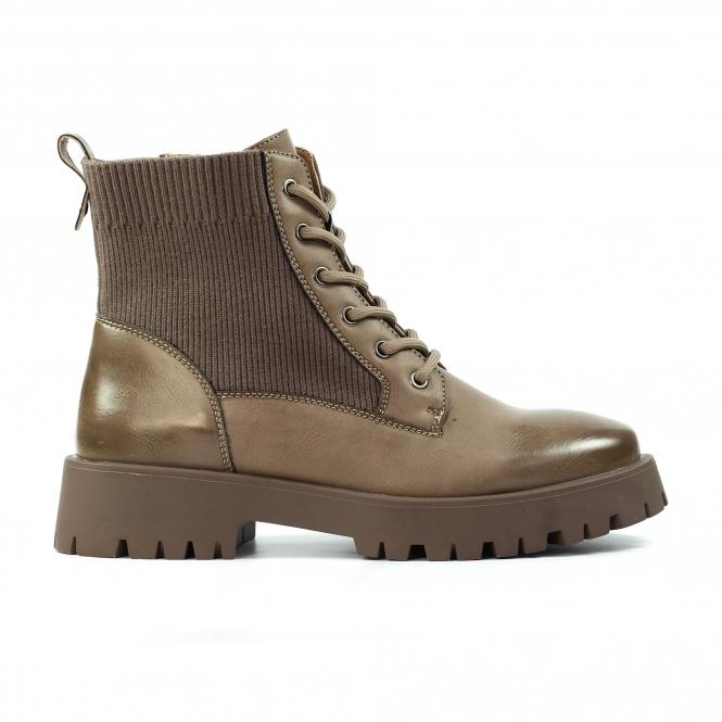 lunar Tetris Taupe Ankle Boot