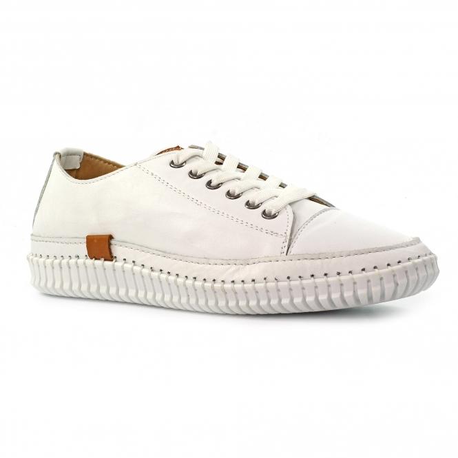 Lunar Truffle II White Leather Plimsoll