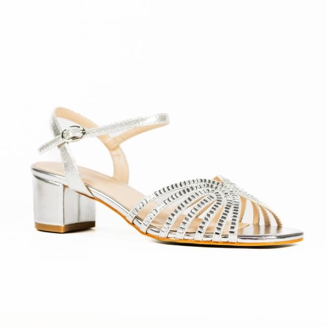 Lunar Twinkle Silver Block Heel Sandal