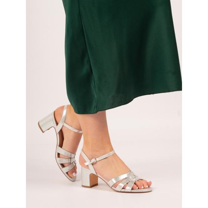 Lunar Utah Silver Block Heel Sandal
