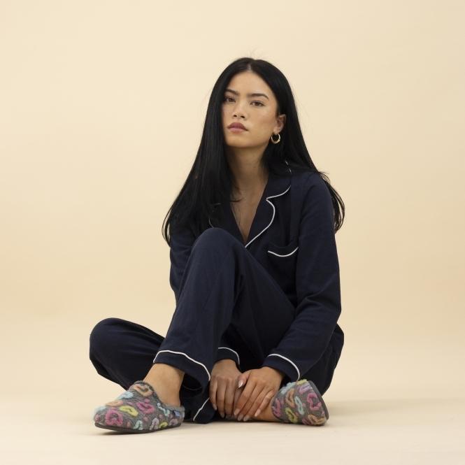 Lunar Valentine Grey Mule Slipper