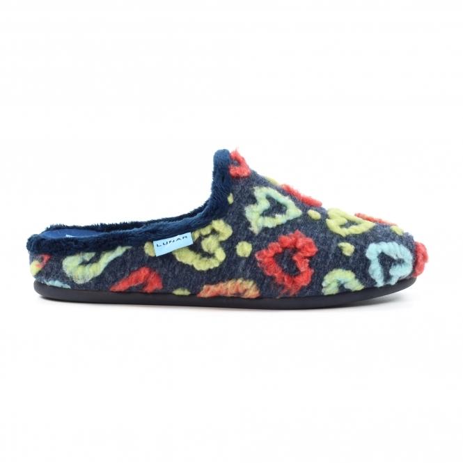 Lunar Valentine Navy Mule Slipper