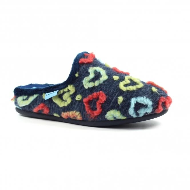 Lunar Valentine Navy Mule Slipper