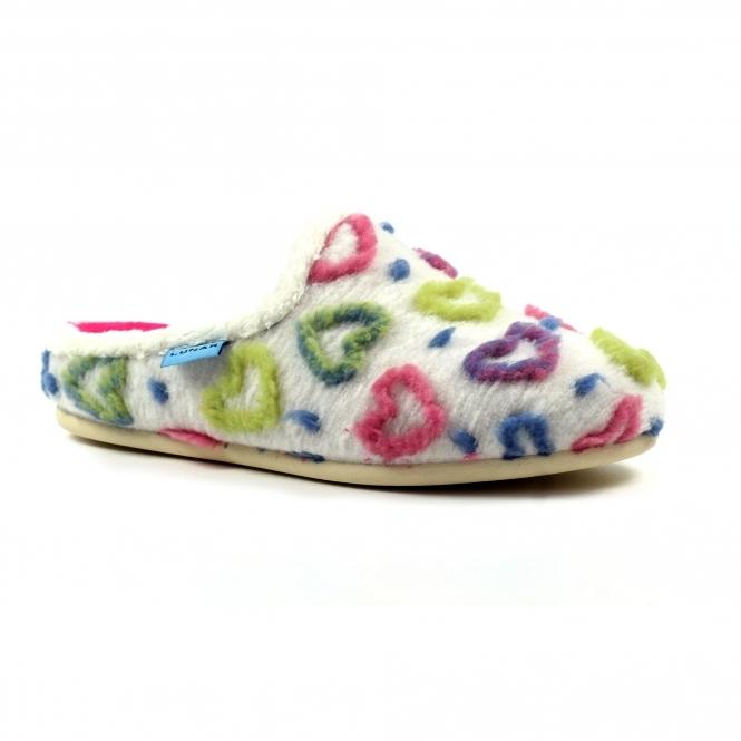 Lunar Valentine White Mule Slipper