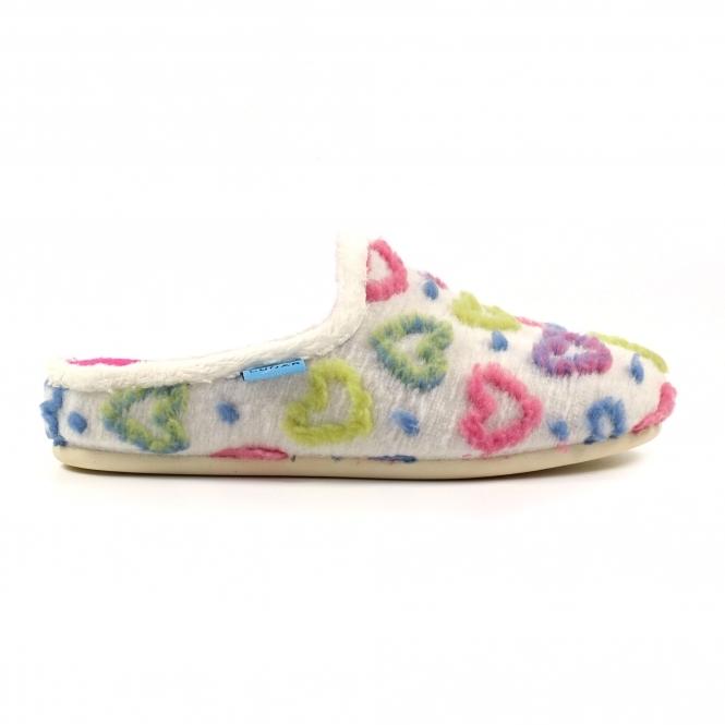 lunar Valentine White Mule Slipper