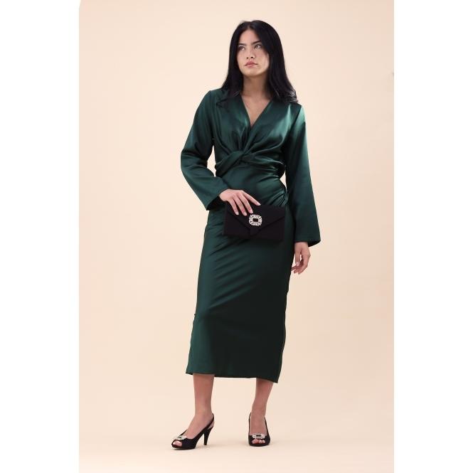 Lunar Venice Black Satin Bag