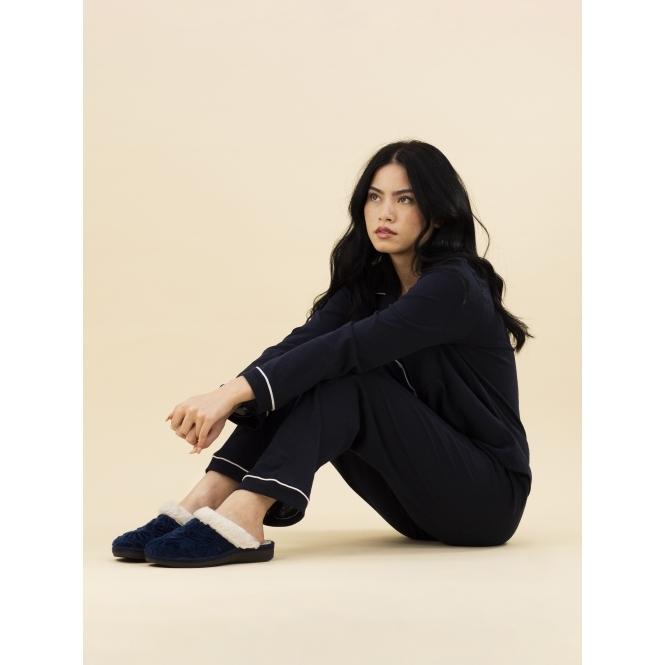 Lunar Wilder Blue Mule Slipper