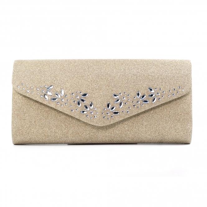 lunar Willow Gold Clutch Bag