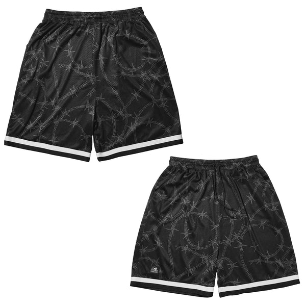 Lurking Class Barbed Women's Mesh Shorts - Black/White