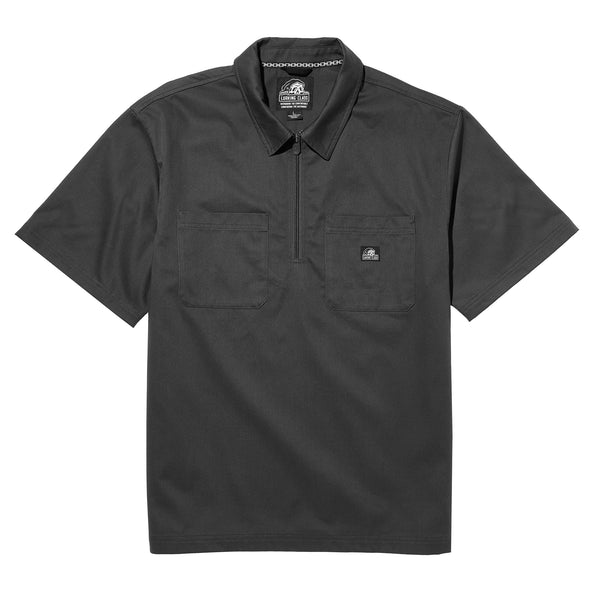 Lurking Class Don't Pray For Me Quarter Zip Work Shirt - Grey