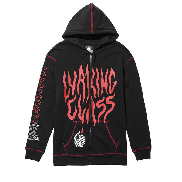 lurking class Dumpster Fire Women's Zip Hoodie - Black
