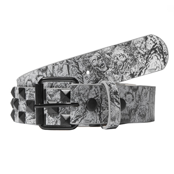 lurking class Global Infestation x Stikker Studded Belt - Grey