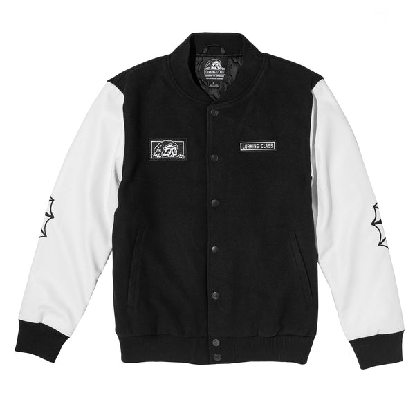 Lurking Class LC Box Logo Varsity Jacket - Black/White