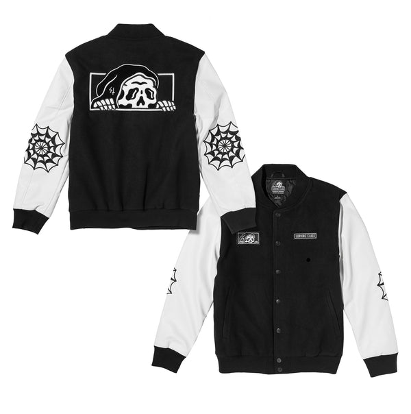 Lurking Class LC Box Logo Varsity Jacket - Black/White