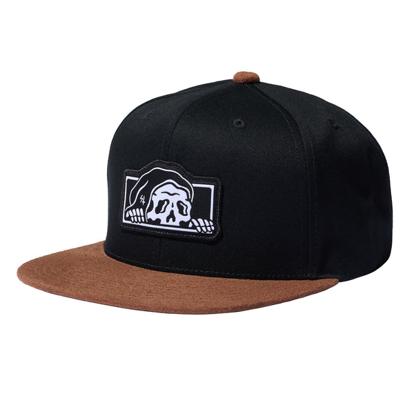 lurking Class Box Logo Snapback - Black/ Brown