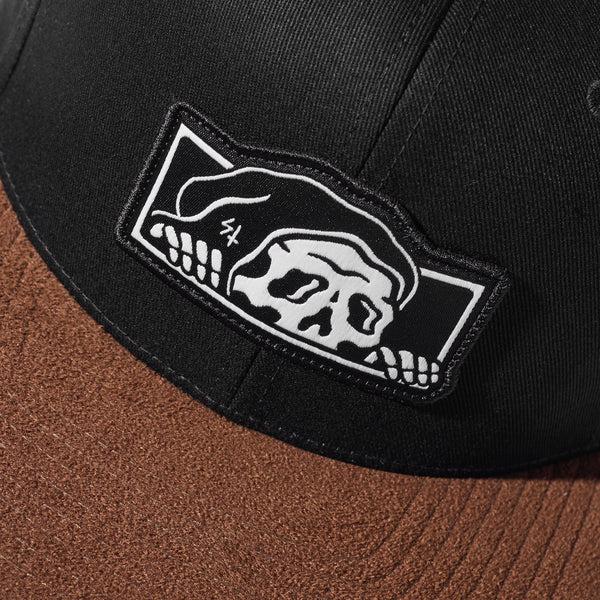 lurking Class Box Logo Snapback - Black/ Brown