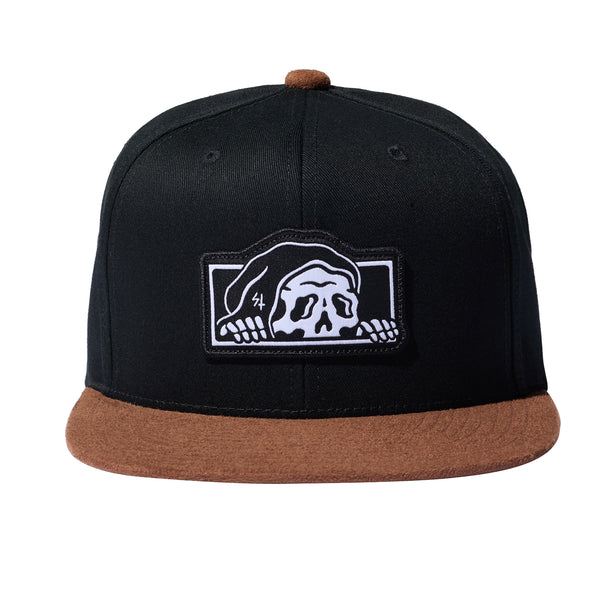 lurking class Box Logo Snapback - Black/ Brown