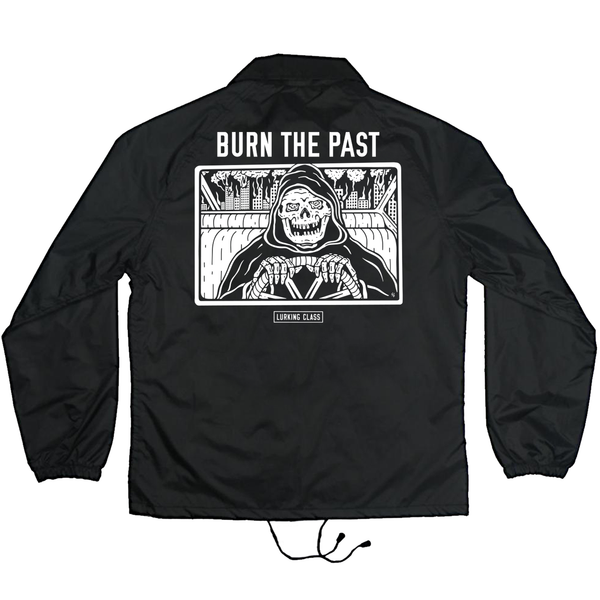 lurking class Burn The Past Coaches Jacket - Black