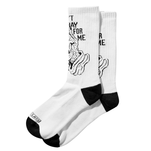 lurking class Don't Pray For Me Socks - Black/White