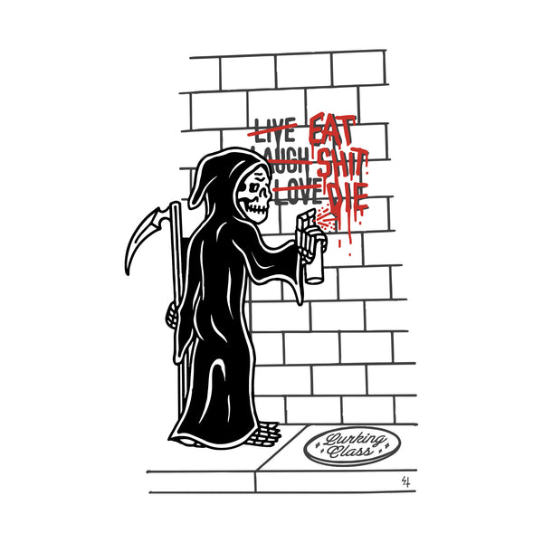 Lurking Class Eat Shit Die Tee - White