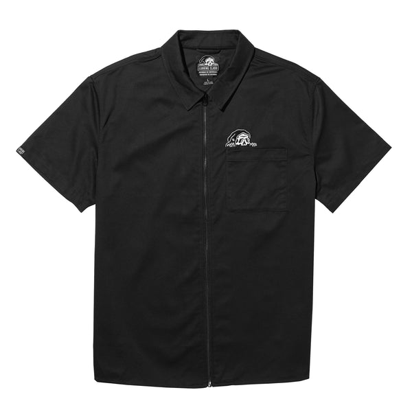 Lurking Class Look Back Full Zip Work Shirt - Black
