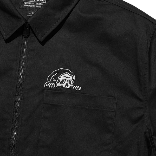 Lurking Class Look Back Full Zip Work Shirt - Black