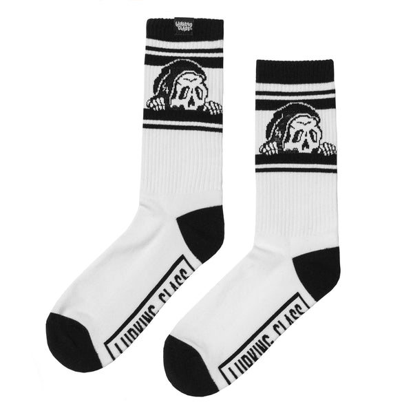 Lurking Class Lurker Stripe Socks - White