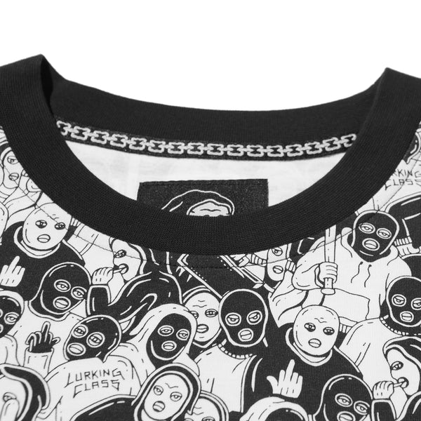 Lurking Class Mob Knit Tee - Black/White