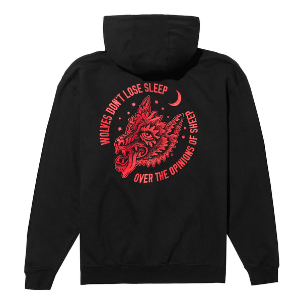 lurking class Opinions Hoodie - Black/ Red