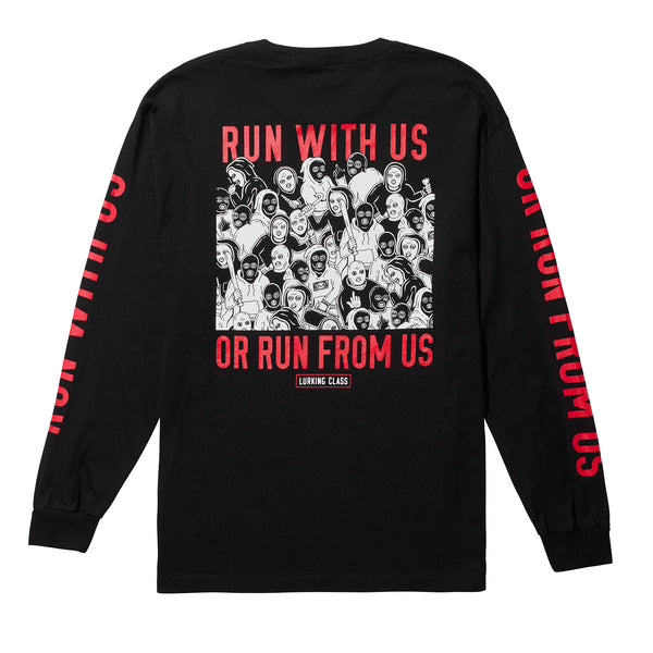 lurking class Run With Us Long Sleeve - Black