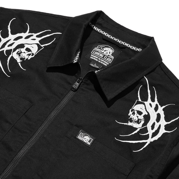 Lurking Class Sin Zip Up Work Shirt - Black