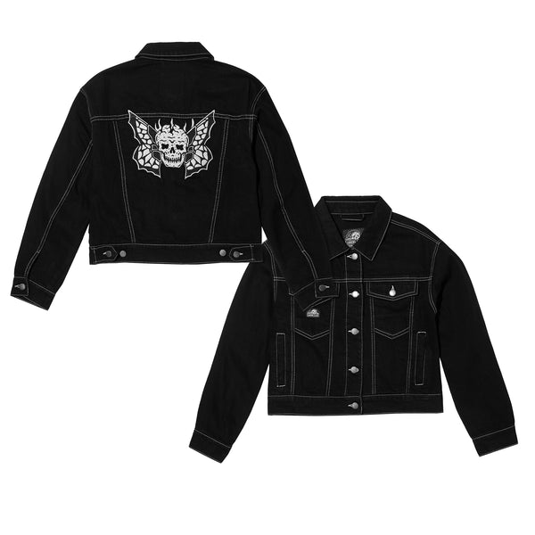 Lurking Class Skullfly Women's Denim Jacket - Black