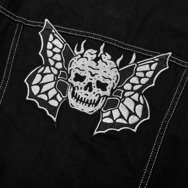 Lurking Class Skullfly Women's Denim Jacket - Black