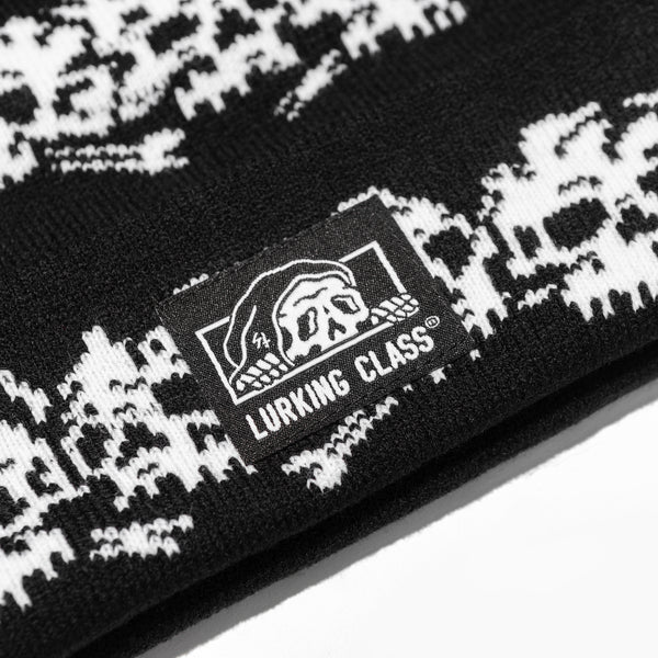 Lurking Class Skulls Stripe Beanie - Black