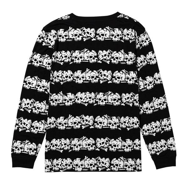 Lurking Class Skulls Stripe Long Sleeve - Black