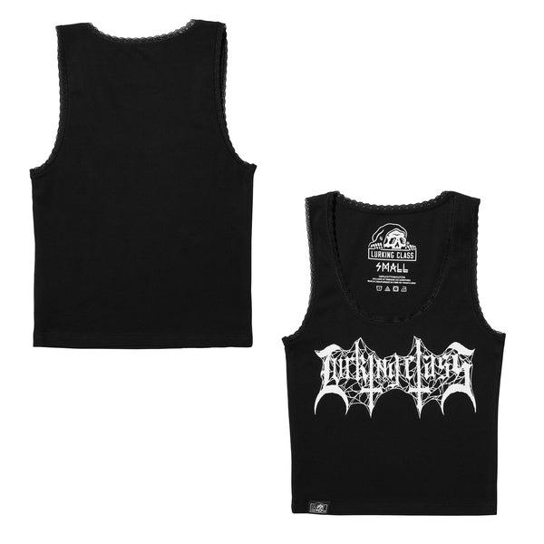 Lurking Class Tomb Lace Women's Crop Tank - Black