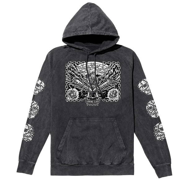 lurking class Unchained Raglan Hoodie - Washed Black