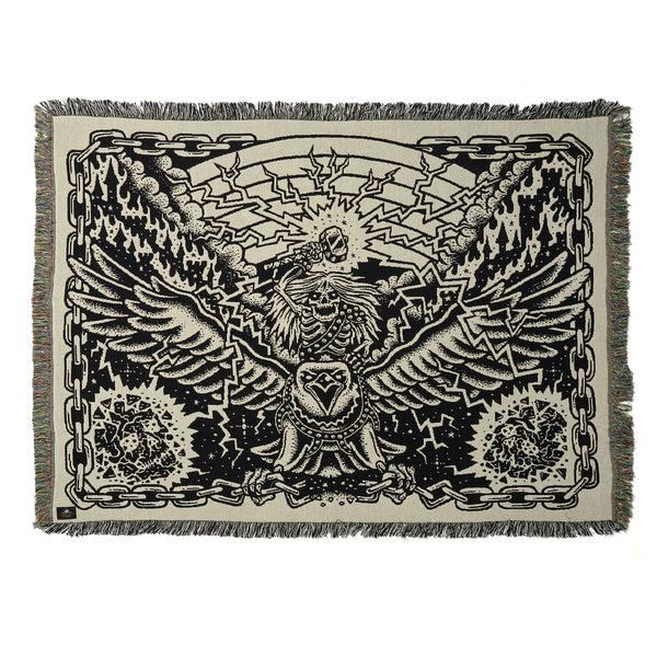 lurking class Unchained Woven Tapestry - Black/White