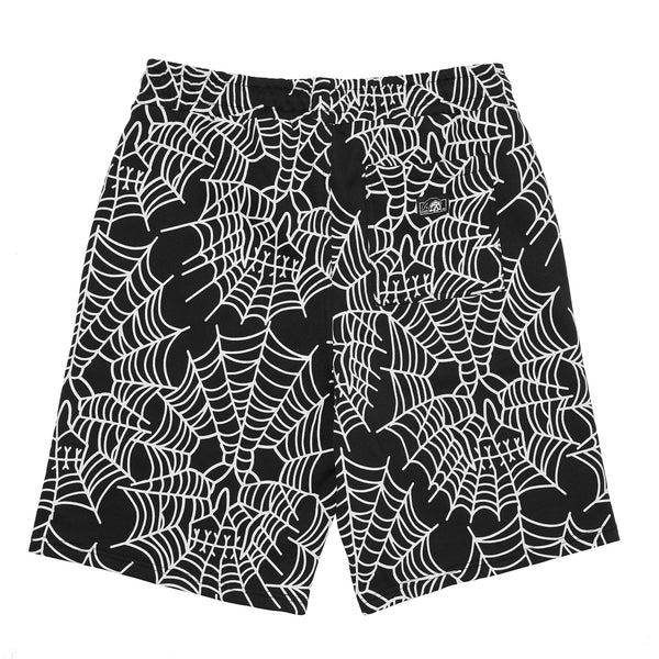 Lurking Class Web Skull Sweat Short - Black