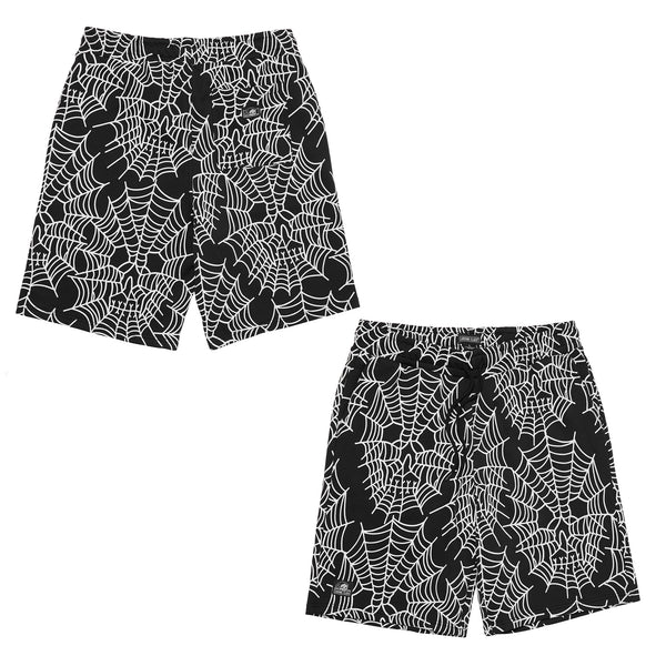 Lurking Class Web Skull Sweat Short - Black
