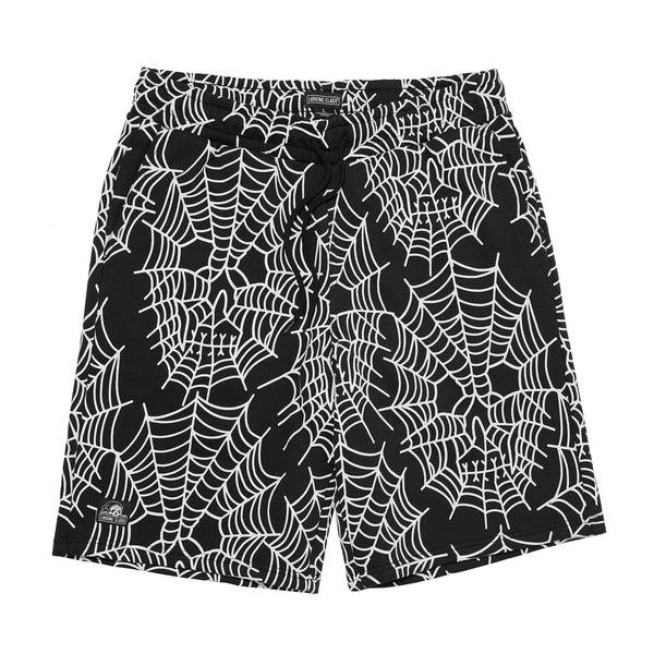 lurking class Web Skull Sweat Short - Black
