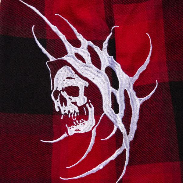 Lurking Class Sin X Kyle Grand Flannel 1/4 Zip Work Shirt - Black/Red