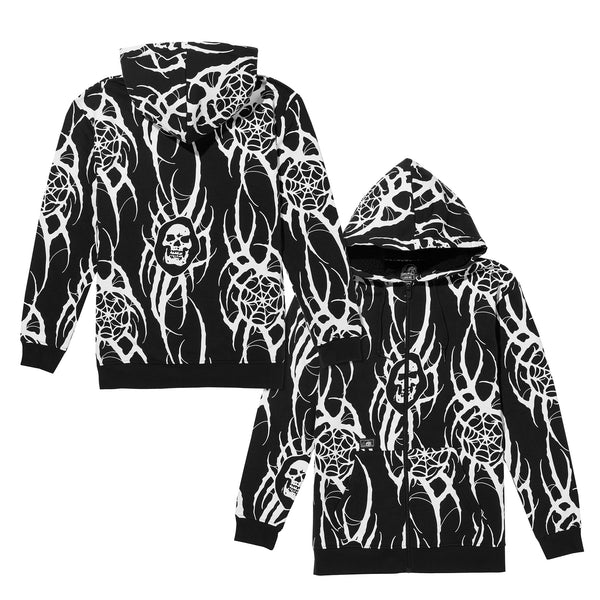 Lurking Class Sin X Kyle Grand Women's AOP Zip Hoodie - Black