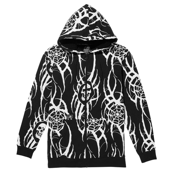 lurking class Sin x Kyle Grand Women's AOP Zip Hoodie - Black