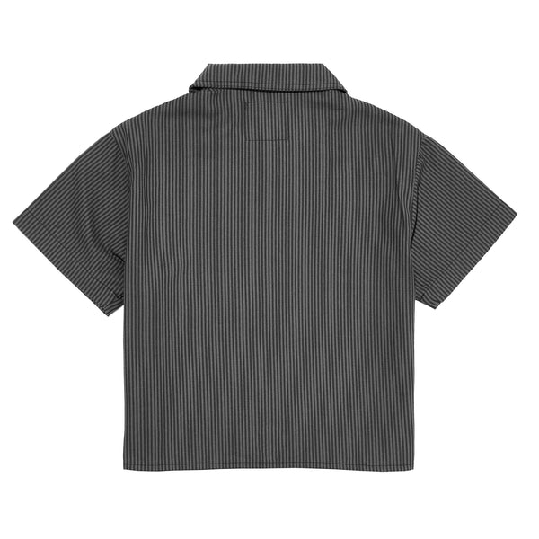 Lurking Class Skullfly Women's Crop Work Shirt - Black