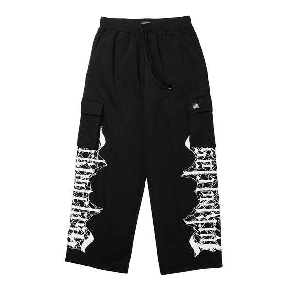 lurking class Tomb Women's Cargo Sweatpant - Black/White